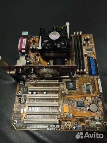 Материнская плата процессором и памятью socket 478