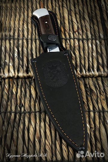 Поварской нож средний дамаск дюраль венге