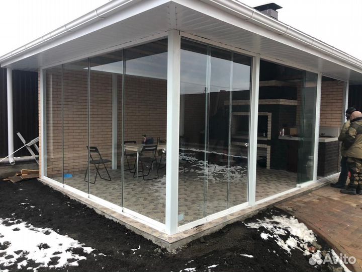 Раздвижные окна из двери для террас и веранд