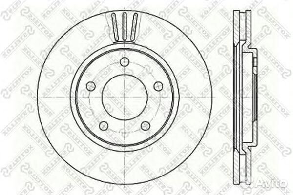 Диск тормозной передний stellox, 60209313VSX