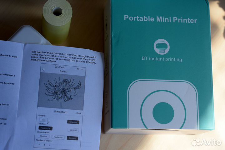 Мини принтер портативный
