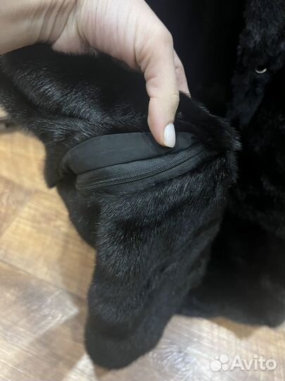 Шуба норковая 46 48 черная автоледи