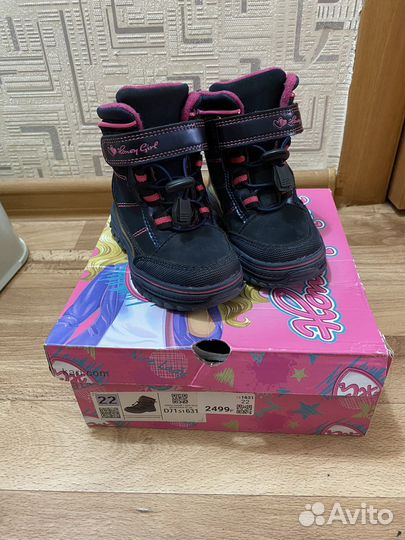 Ботинки демисезонные для девочки 22 размер