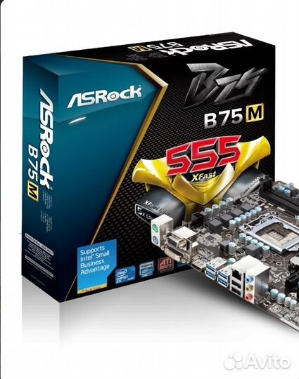 Материнская плата ASRock B75 LGA1155 i3 (3.300ghz)