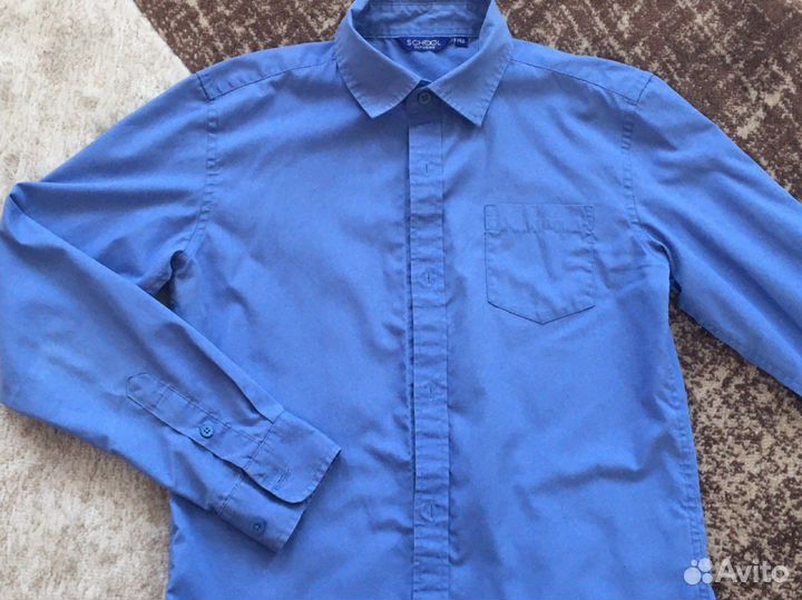 Рубашка школьная на мальчика 140