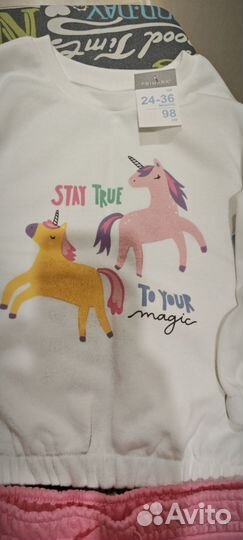 Костюм для девочки единороги 98 Primark