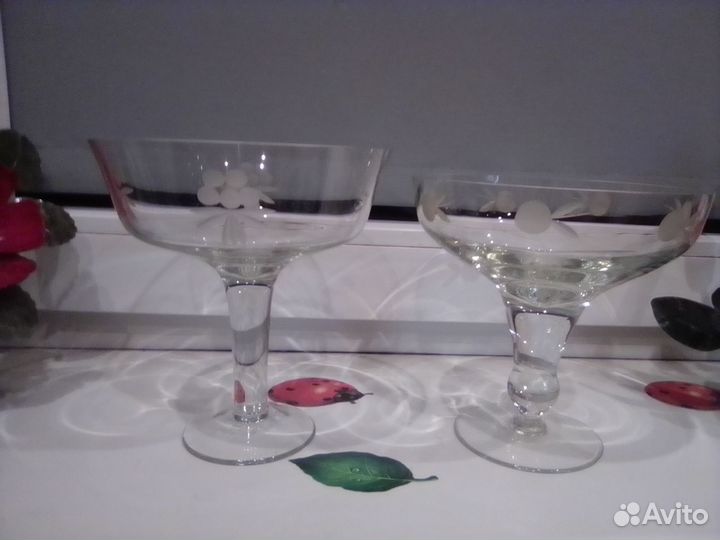 Ваза на ножке стекло СССР