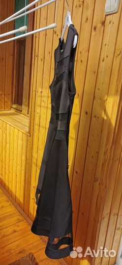 Платье чёрное с сеточкой 44 размер