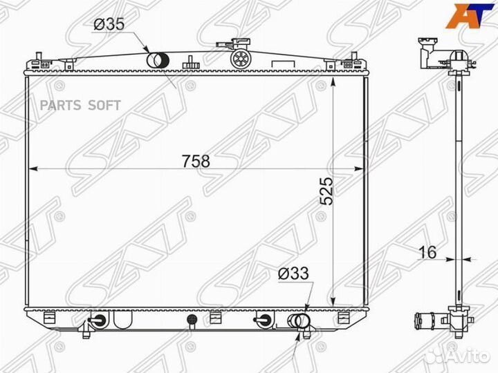 Радиатор Lexus RX 15-19 / Toyota Highlander 13-20 TY0003GSU55