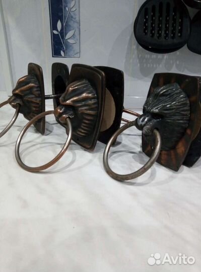 Дверные ручки виде льва. Советских времен. 5 шт