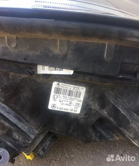 Mercedes w222, передняя Правая фара, оригинал