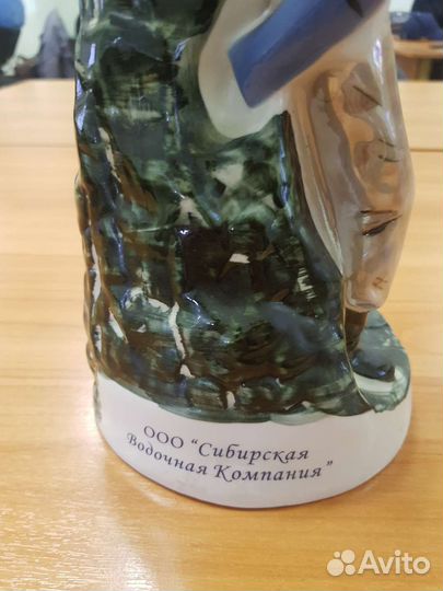 Статуэтка, штоф, бутылка. Шахтёр, Фарфор