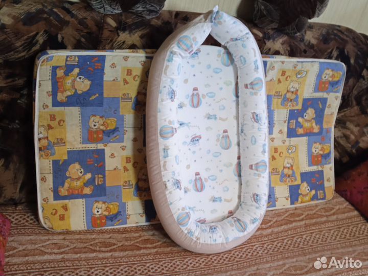 Матрас,кокон,конверт на выписку, ванна