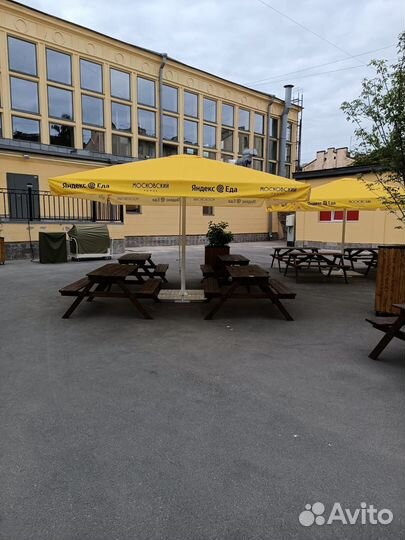 Зонт на центральной опоре с брендированием