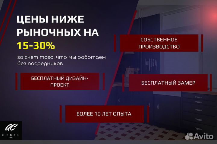 Кухня под заказ черная