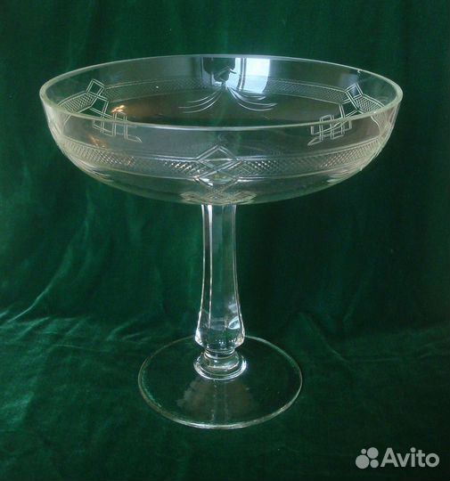 Старинная ваза, стекло, СССР. №9