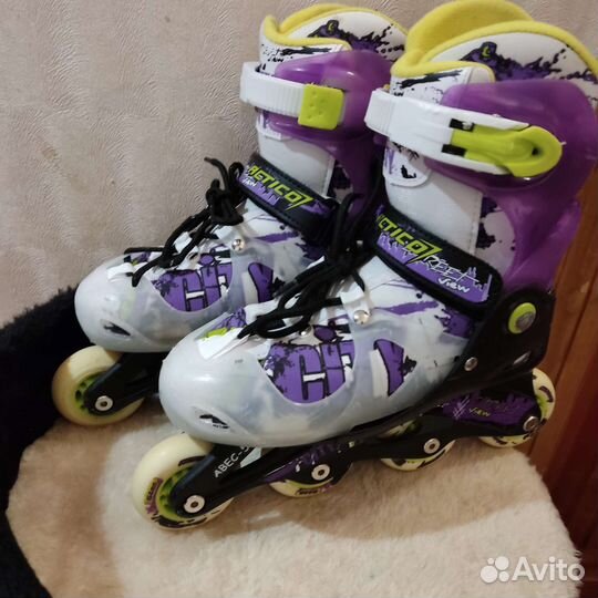 Роликовые коньки раздвижные размер 30-33