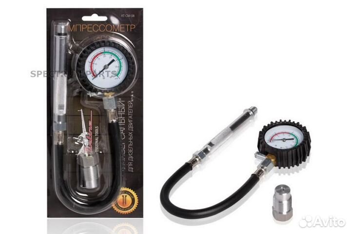 Компрессометр Универсальный Дизельный, манометр в