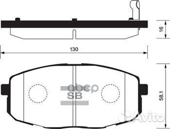 SP1162SNS 1038 02 колодки дисковые п Kia Care