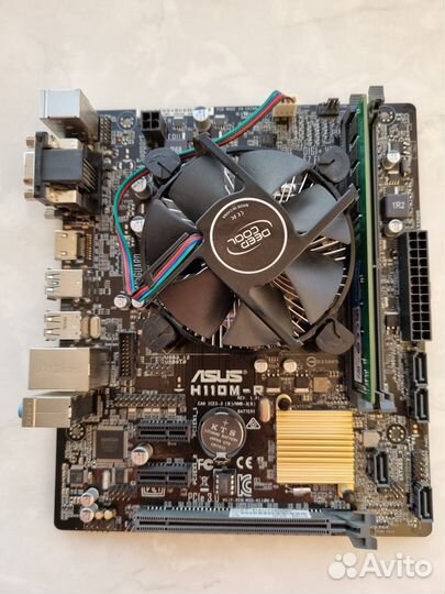 Продам комплект Материнская плата+CPU+Кулер+Память