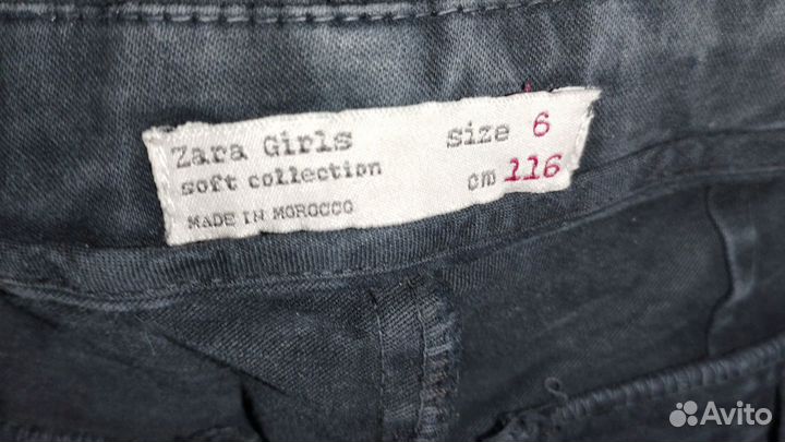 Брюки zara для девочки 116 6 лет