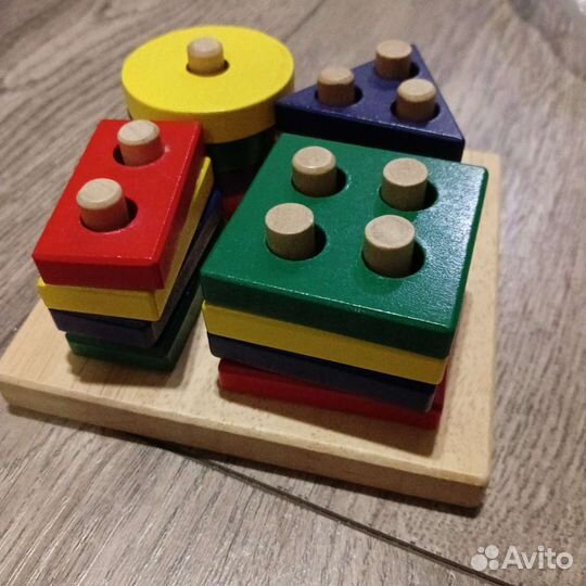 Деревянная игрушка Счет + шнуровка в подарок