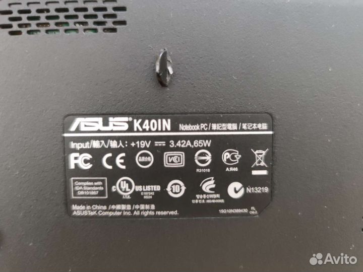 Asus k40in