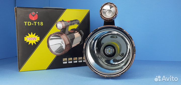 Фонарь прожектор 3в1 Звезда Мощность 100вт