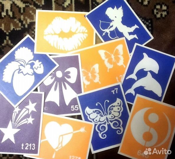 Трафареты для блеск-тату в ассортименте