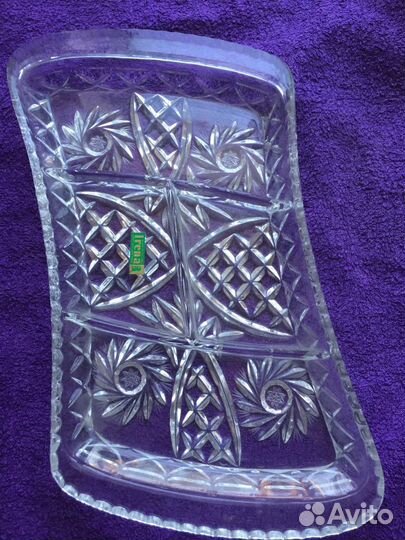 Менажница хрусталь 70 е годы новая