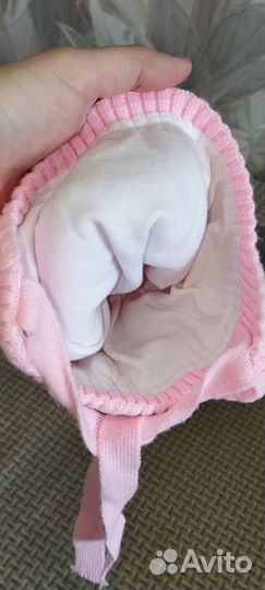 Шапка для девочки демисезонная 46-48 р