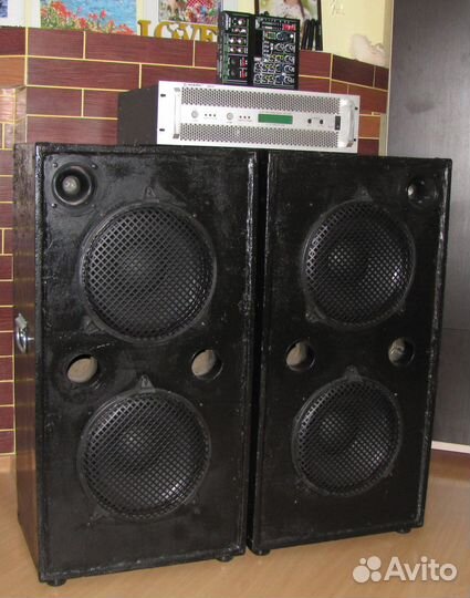 Колонки KF 2100W Pro-212 2шт Усилитель CM Микшер