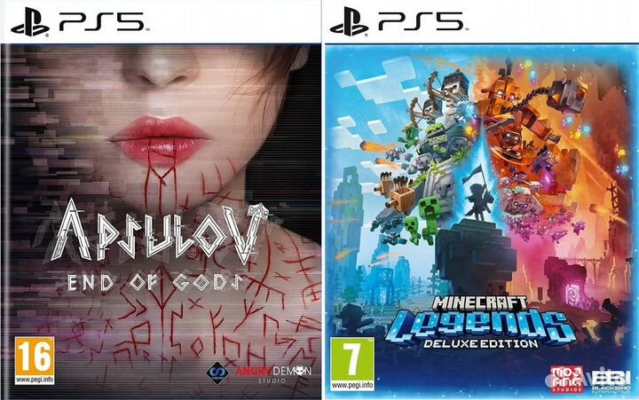 Игры на ps5 (диски) minecraft, apsulov