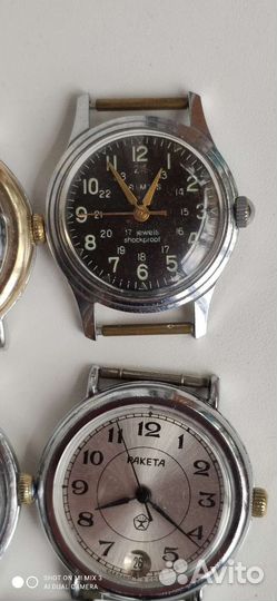Хромированные часы ссср(ракета, восток)