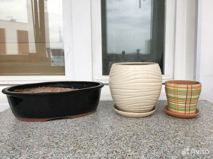 Горшок для цветов, керамика, большой