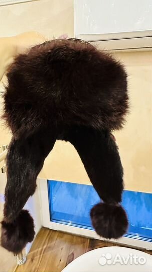 Шапка ушанка женская натуральный мех