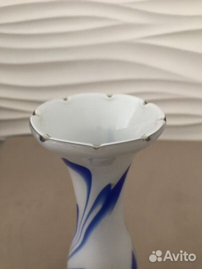 Ваза цветное стекло кобальт