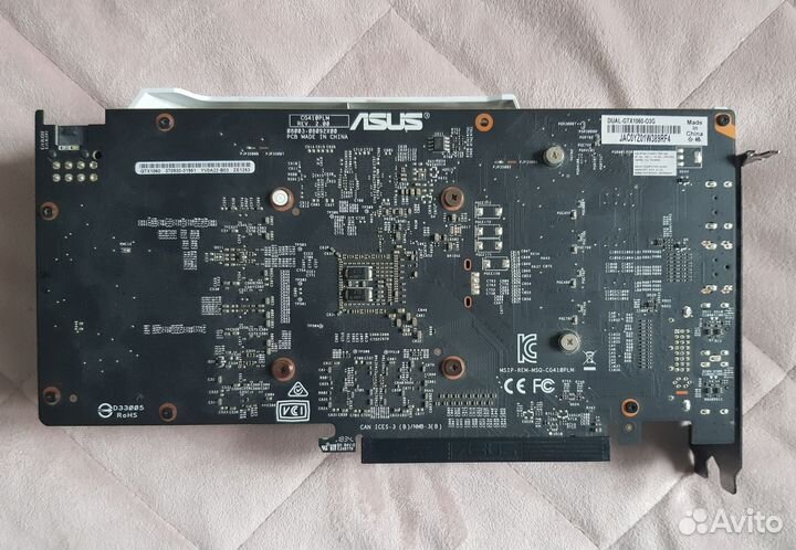 Видеокарта asus GeForce GTX 1060 dual OC