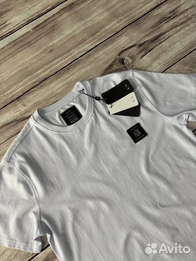 Футболка Armani Exchange белая люкс