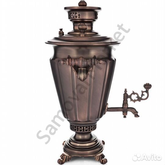 Самовар дровяной 4 л «Рюмка гранная» Кольчугино