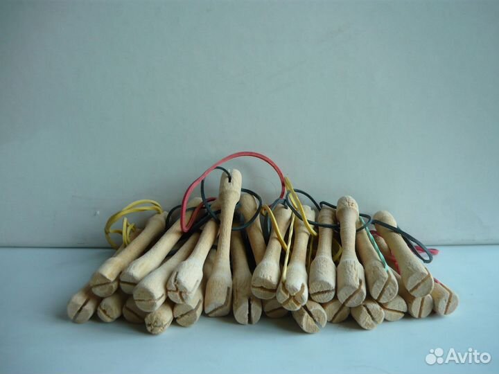 Бигуди коклюшки дерево,7,5 см. За 1 шт