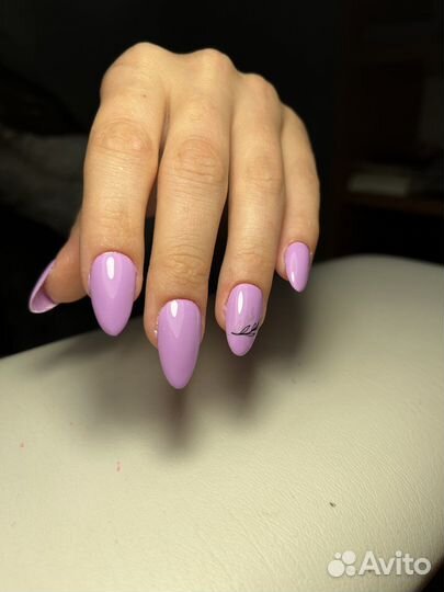 Маникюр с покрытием гель лак,наращивание ногтей