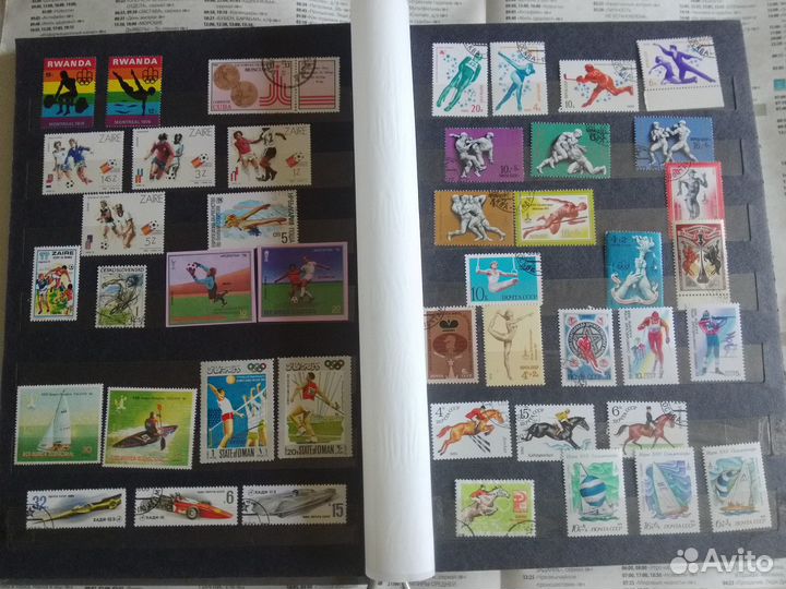 Альбом с разными марками