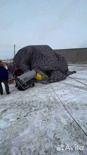 Бескаркасная палатка. Мобильный бокс