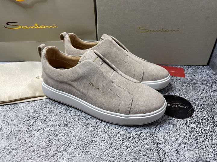 Слипоны Santoni мужские
