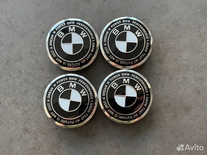 Колпачки заглушки bmw черно белые