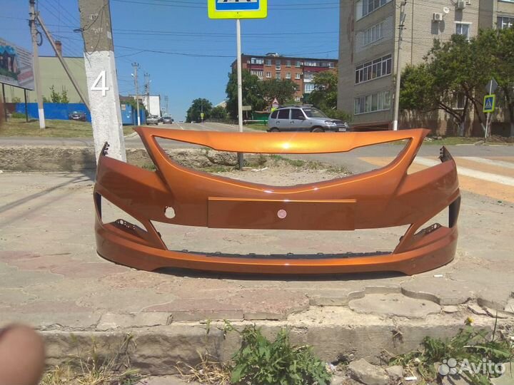 Бампер передний hyundai solaris 14- Коричневый