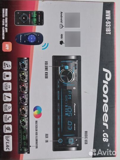 Автомагнитола pioneer с bluetooth