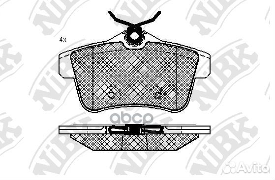 Колодки тормозные дисковые зад PN0473 NiBK