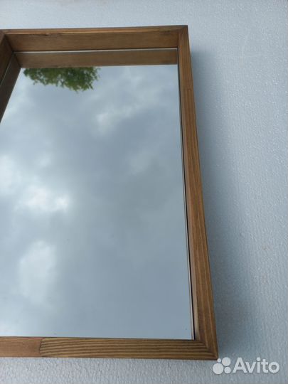 Зеркало настенное 60x40 см интерьерное из дерева